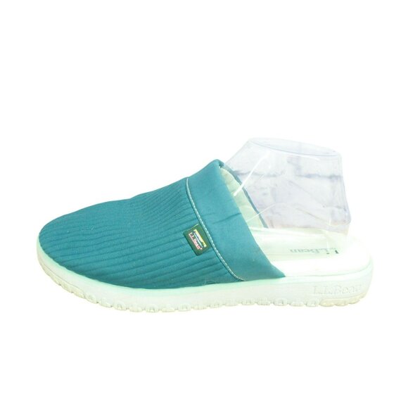 LL Bean Green Canvas Slip On Lightweight Airtight Slipper Scuff Size 10 M - Picture 1 of 9